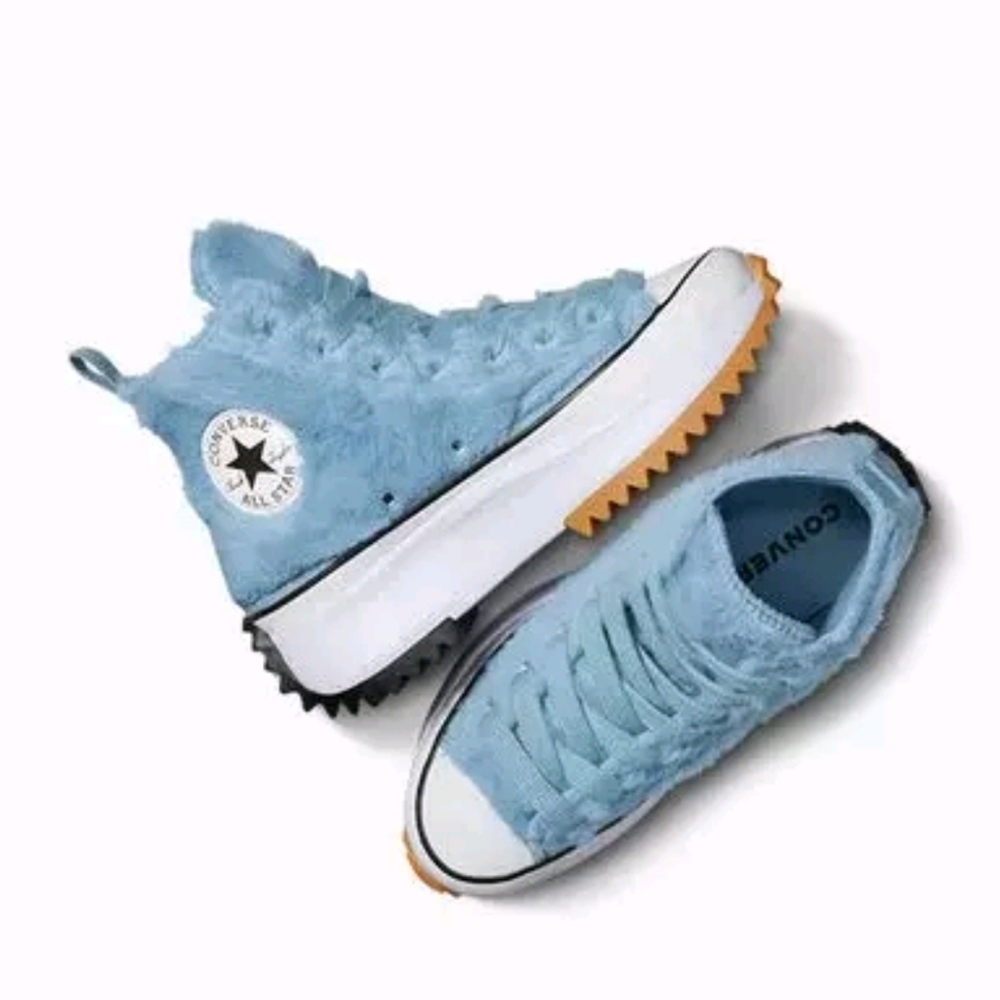 CONVERSE Exclusive Run Star Hike Platform Faux Fur High Top Sneakers - Picture 6 of 13